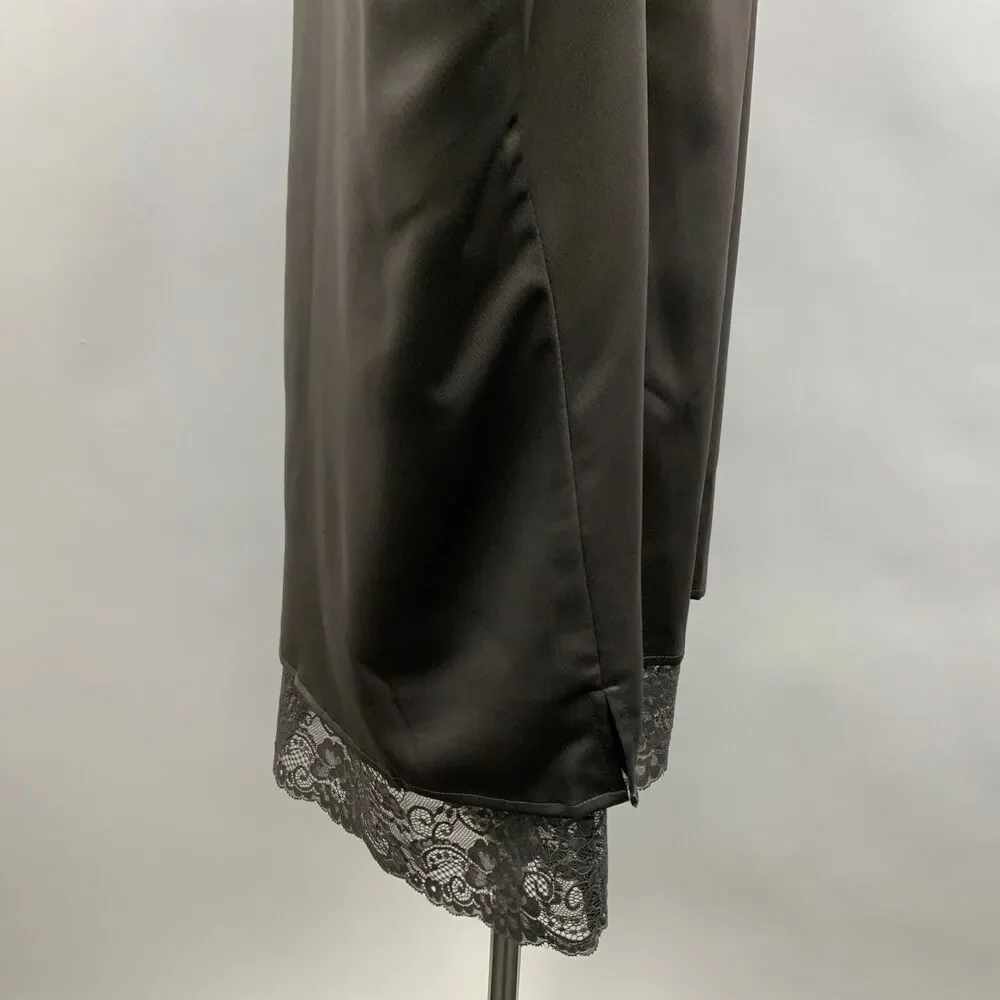 QVC Isaac Mizrahi Live Women's Top Size 28W Taupe Brown Lace‎ Hem